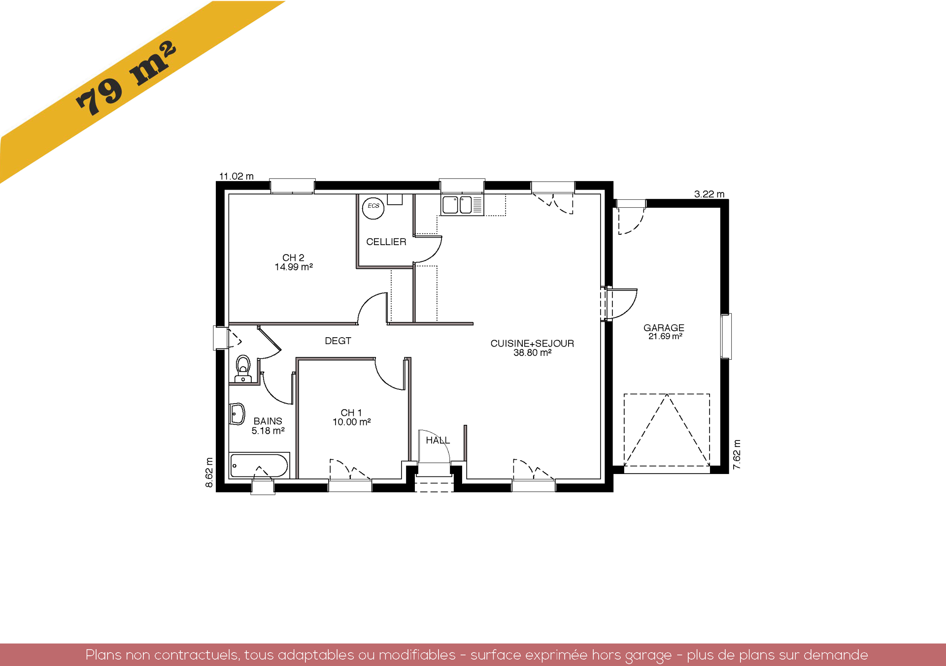 Plan de la maison Aubetière Sud