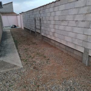 Chantier MCI Construction — Mur de clôture — Aude