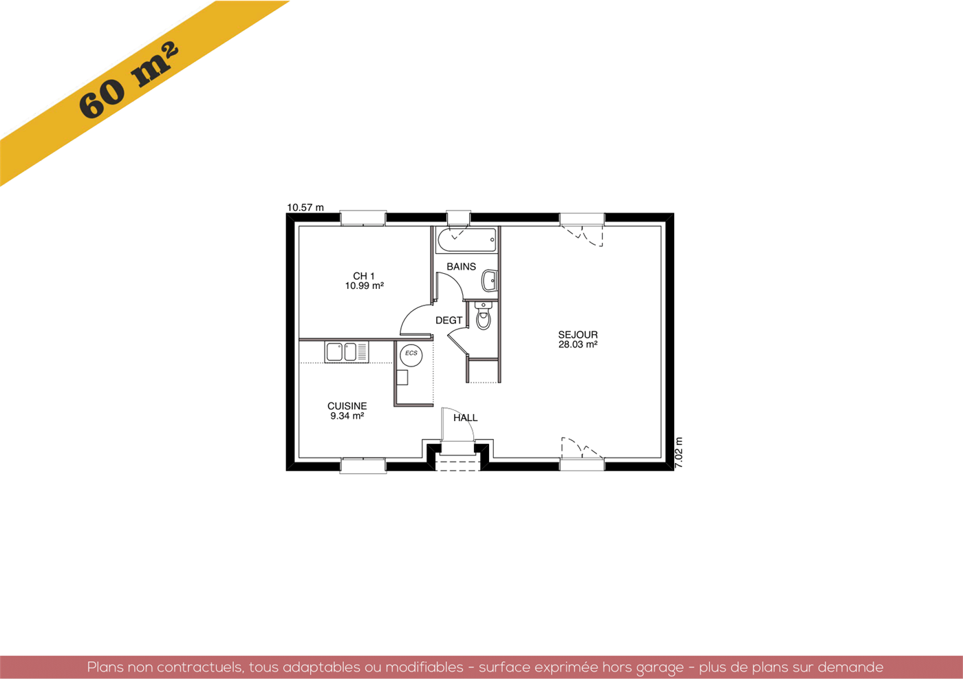 Plans et vues de la maison Aubetière Sud — planche 1 sur 5