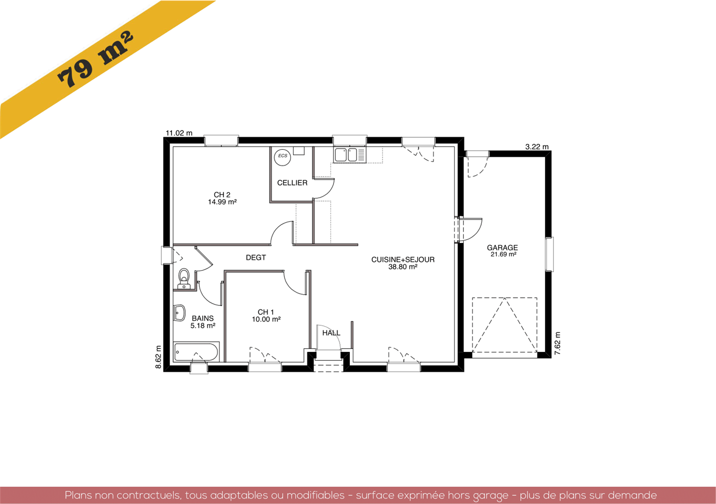 Plans et vues de la maison Aubetière Sud — planche 2 sur 5