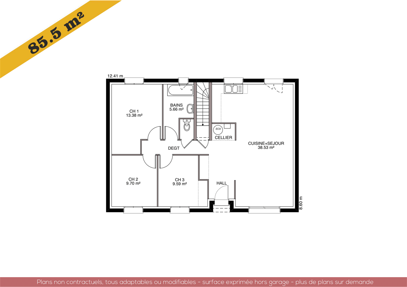 Plans et vues de la maison Aubetière Sud — planche 3 sur 5