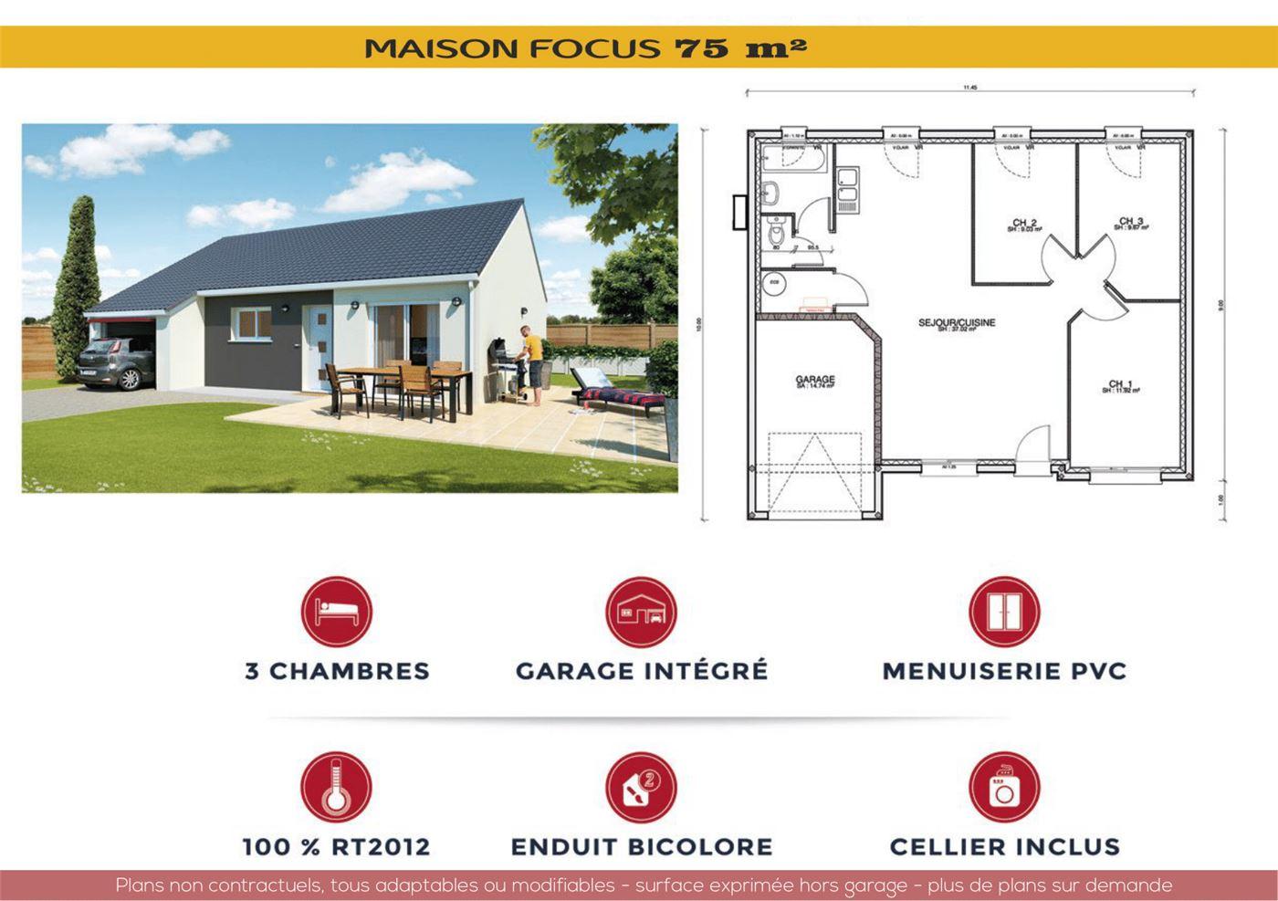 Plans et vues de la maison Focus 80 — planche 2 sur 4