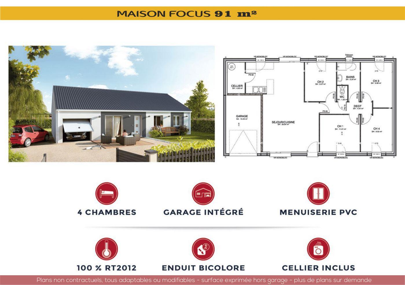 Plans et vues de la maison Focus 80 — planche 4 sur 4