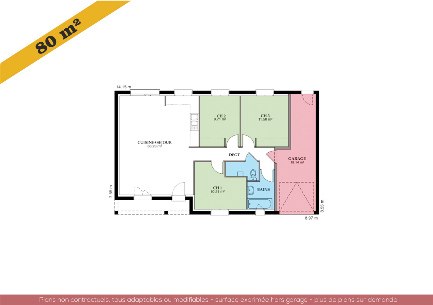 Plans et vues de la maison Ménilière Sud — planche 2 sur 7