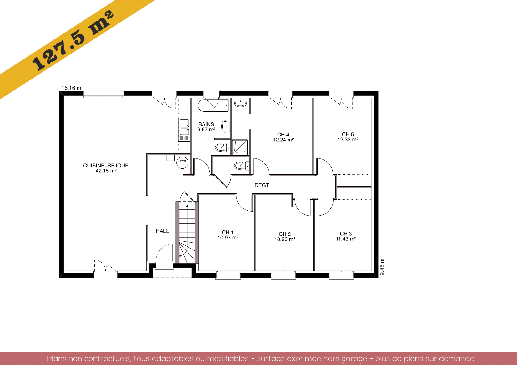Plans et vues de la maison Ménilière Sud — planche 6 sur 7