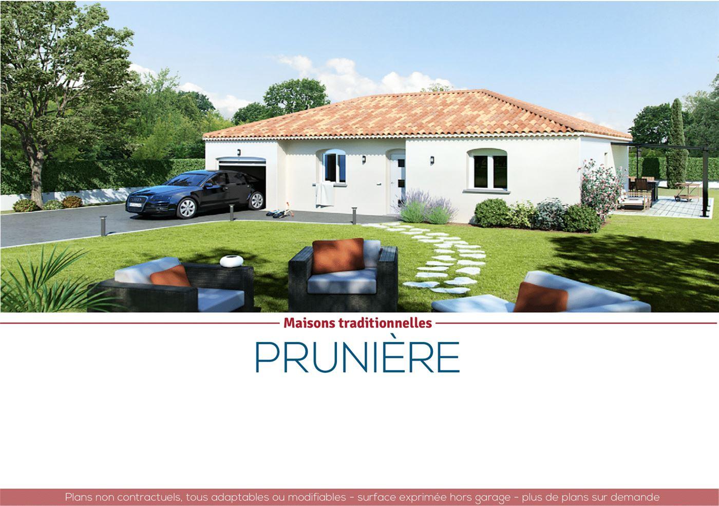 Plans et vues de la maison Prunière — planche 1 sur 4