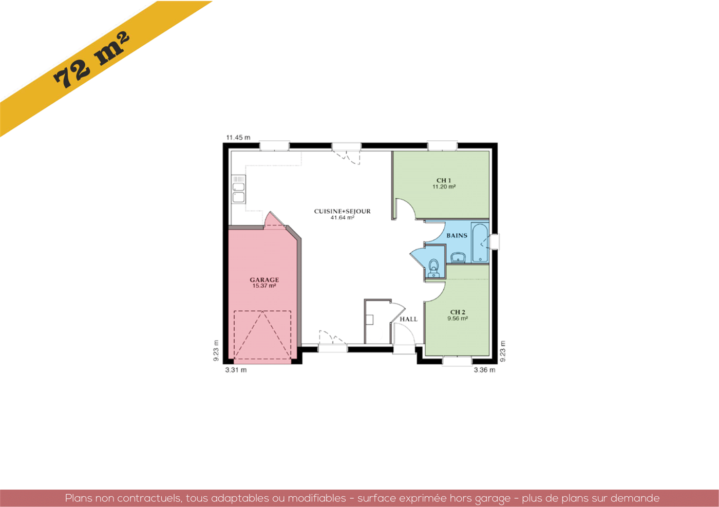 Plans et vues de la maison Prunière — planche 2 sur 4