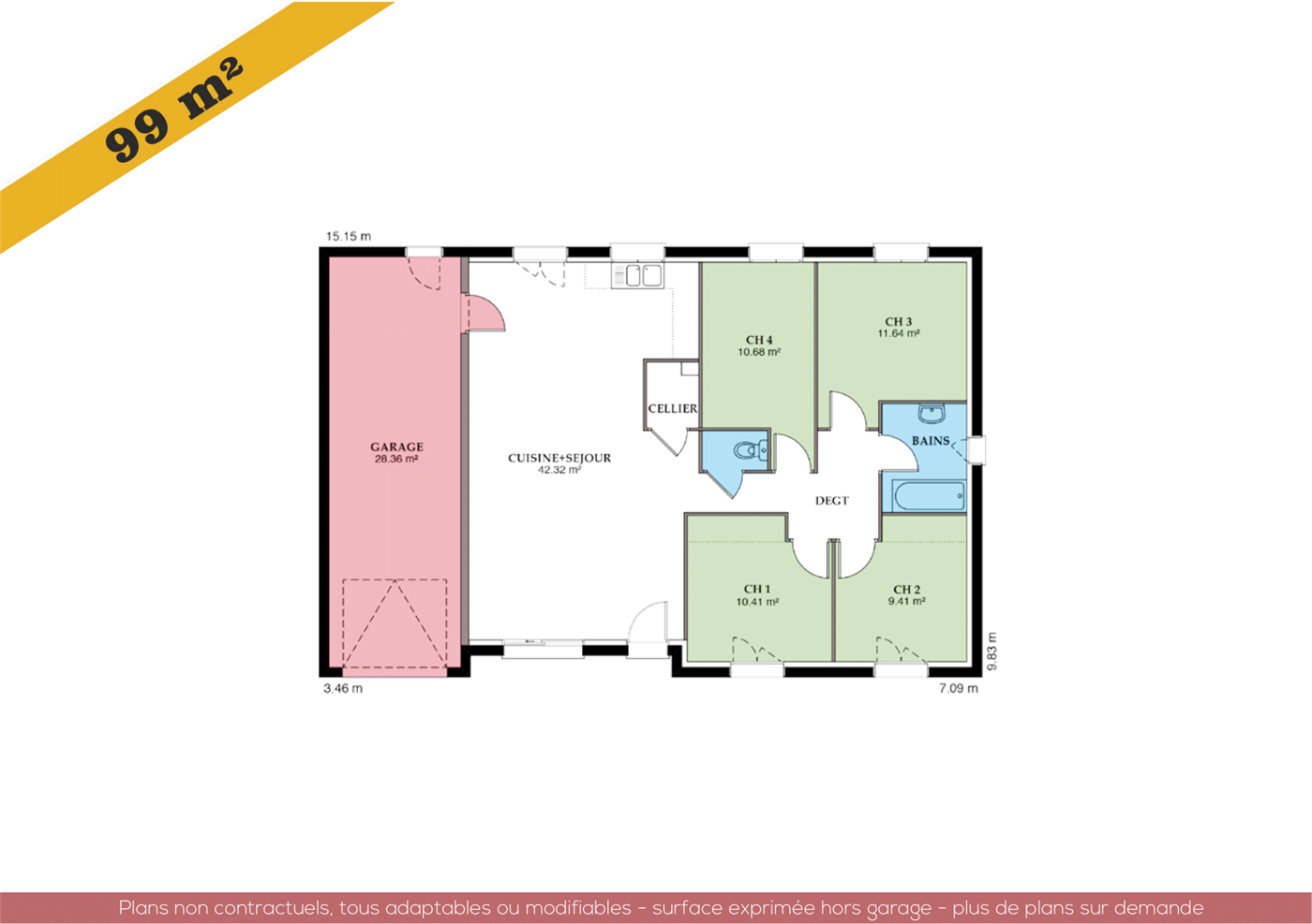 Plans et vues de la maison Prunière — planche 4 sur 4
